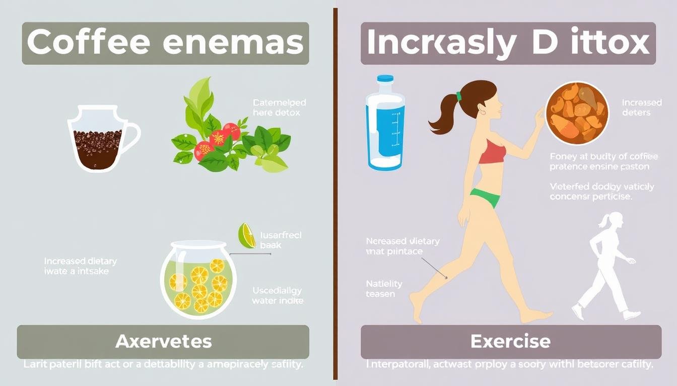 Comparación visual de diferentes métodos de desintoxicación y sus efectos