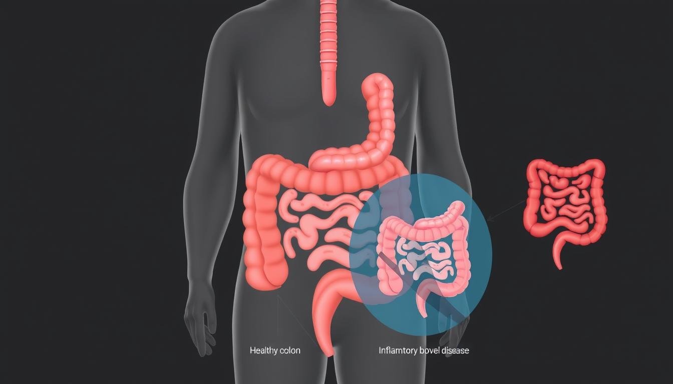 Comparación visual de un colon sano versus un colon con diferentes patologías Comparación visual de un colon sano versus un colon con diferentes patologías