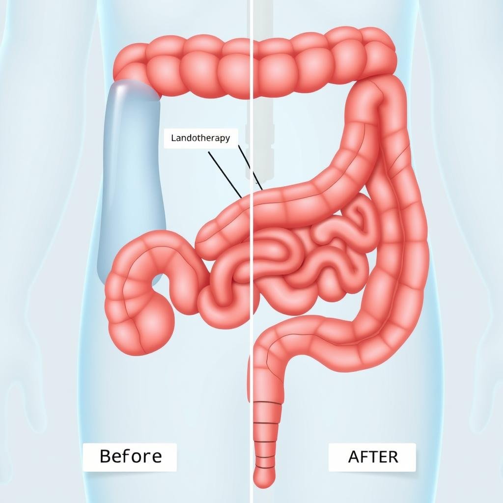 Diagrama del intestino grueso mostrando los beneficios de la limpieza de colon Diagrama del intestino grueso mostrando los beneficios de la limpieza de colon