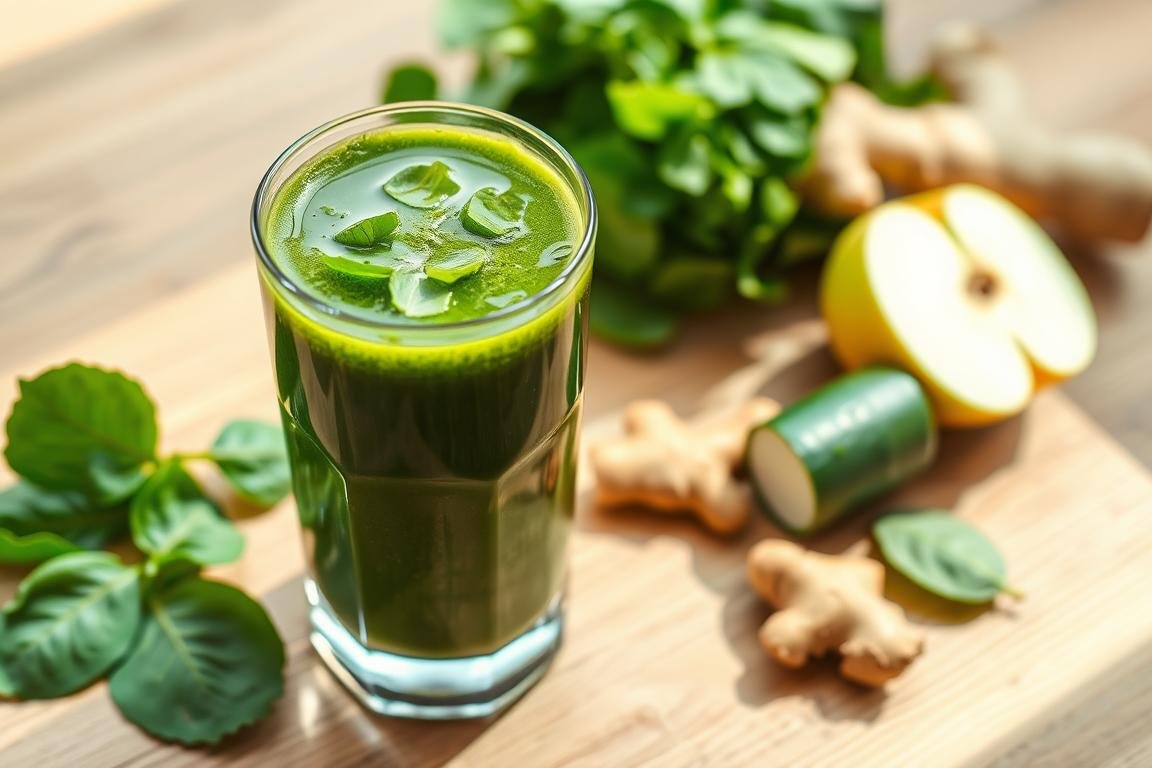 Jugo verde desintoxicante para limpiar el colon Jugo verde desintoxicante para limpiar el colon