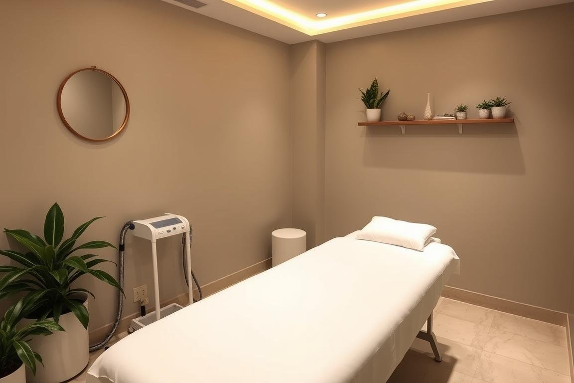 Sala de tratamiento para limpieza de colon en una clínica de CDMX Sala de tratamiento para limpieza de colon en una clínica de CDMX