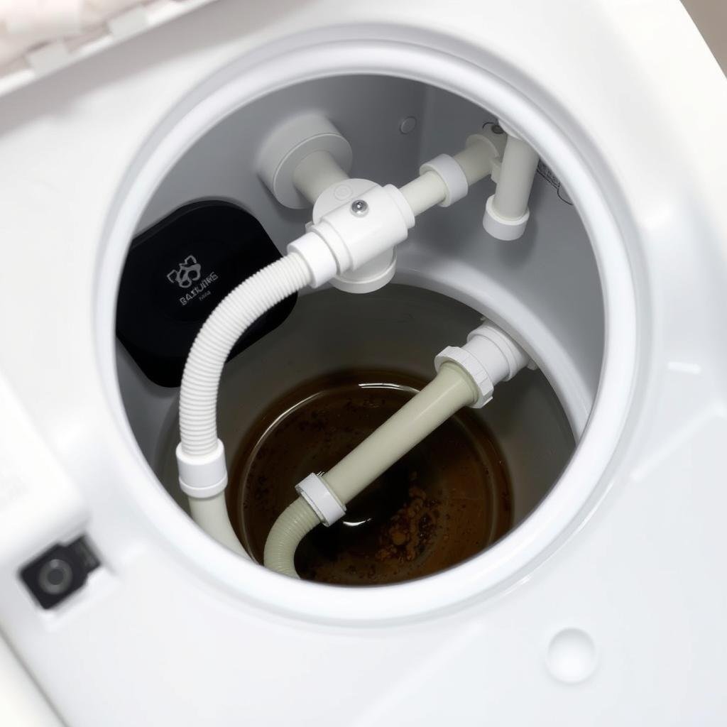 Sistema de drenaje de una cama para hidroterapia de colon