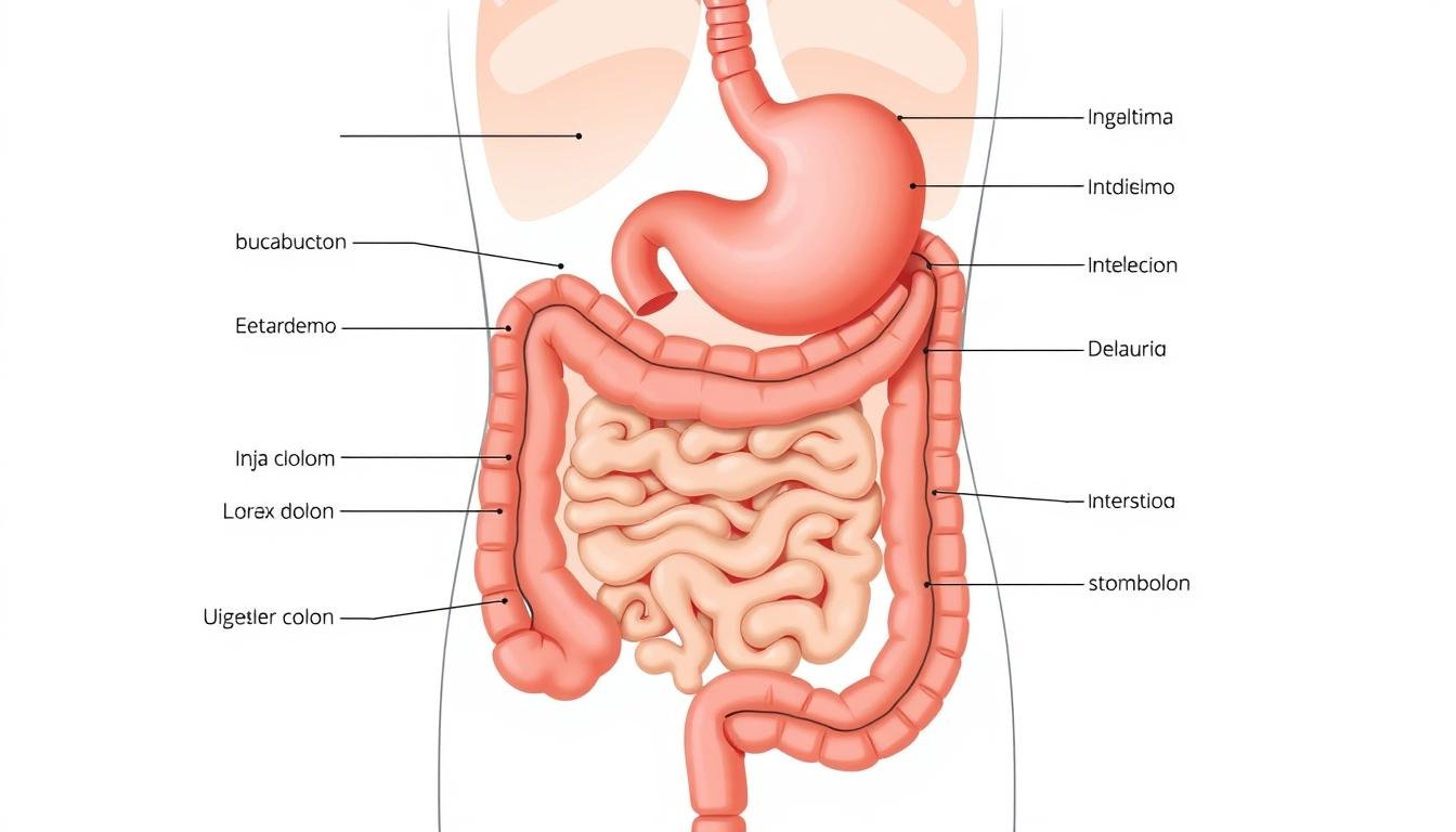 Cómo Limpiar los Intestinos de Heces Rápidamente: Métodos Naturales y Seguros 2 Sistema digestivo mostrando el colon y los intestinos