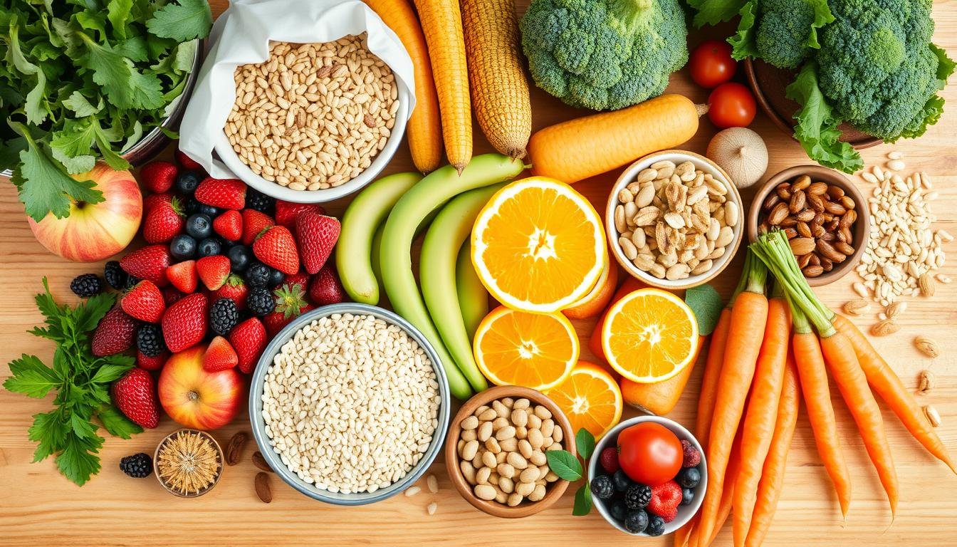 Variedad de alimentos ricos en fibra para limpiar los intestinos de heces rápidamente Variedad de alimentos ricos en fibra para limpiar los intestinos de heces rápidamente