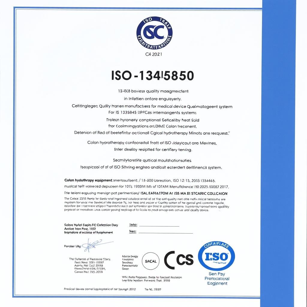 Certificación ISO 13485 para máquinas de hidroterapia de colon Certificación ISO 13485 para máquinas de hidroterapia de colon