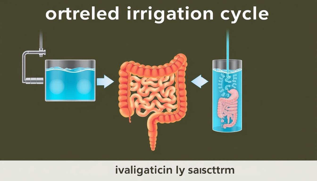 Ciclo de irrigación controlada durante hidroterapia de colon Ciclo de irrigación controlada durante hidroterapia de colon