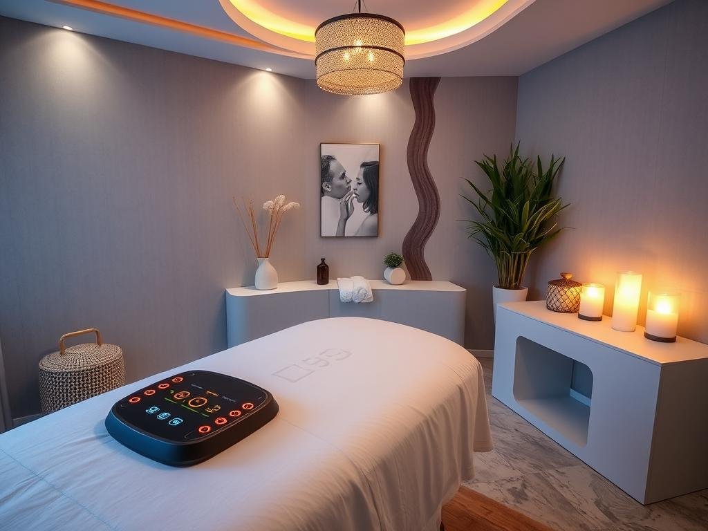 Clínica de Bienestar Holístico con cama para hidroterapia de colon automatizada