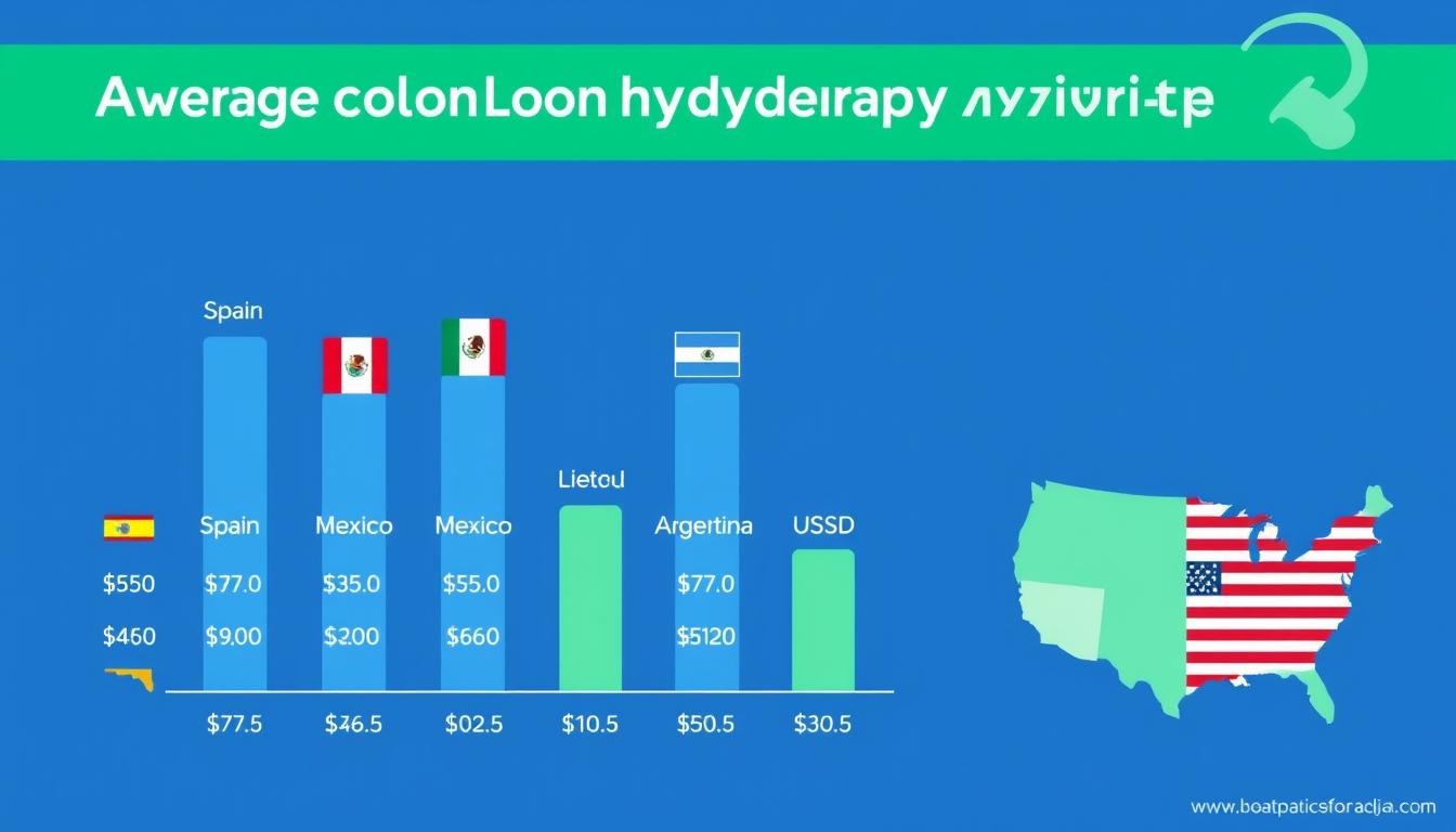 Comparación visual de precios de hidroterapia de colon en diferentes países Comparación visual de precios de hidroterapia de colon en diferentes países