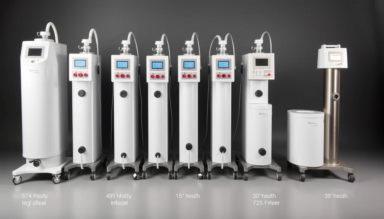 Comparativa visual de diferentes modelos de máquinas para hidroterapia de colon Comparativa visual de diferentes modelos de máquinas para hidroterapia de colon