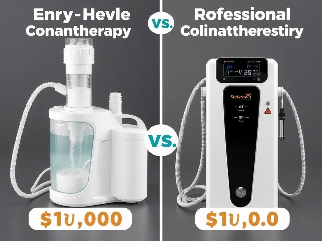 Comparativa visual de modelos básicos y avanzados de máquinas para hidroterapia de colon Comparativa visual de modelos básicos y avanzados de máquinas para hidroterapia de colon
