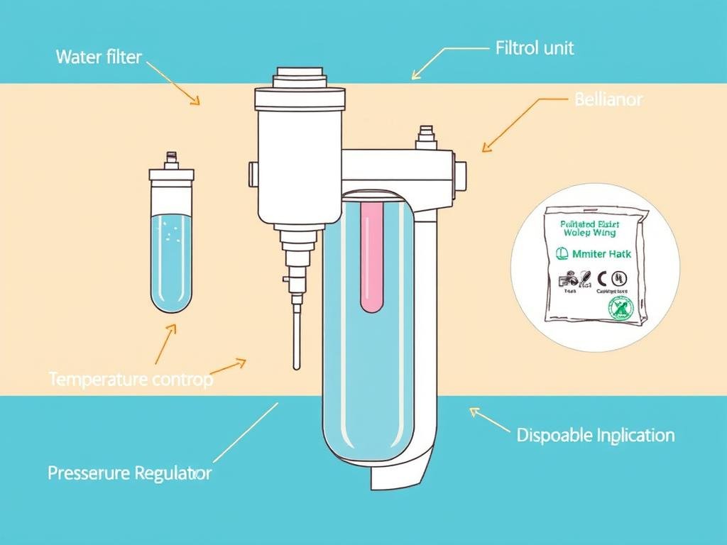Componentes principales de una Máquina para hidroterapia de colon Componentes principales de una Máquina para hidroterapia de colon