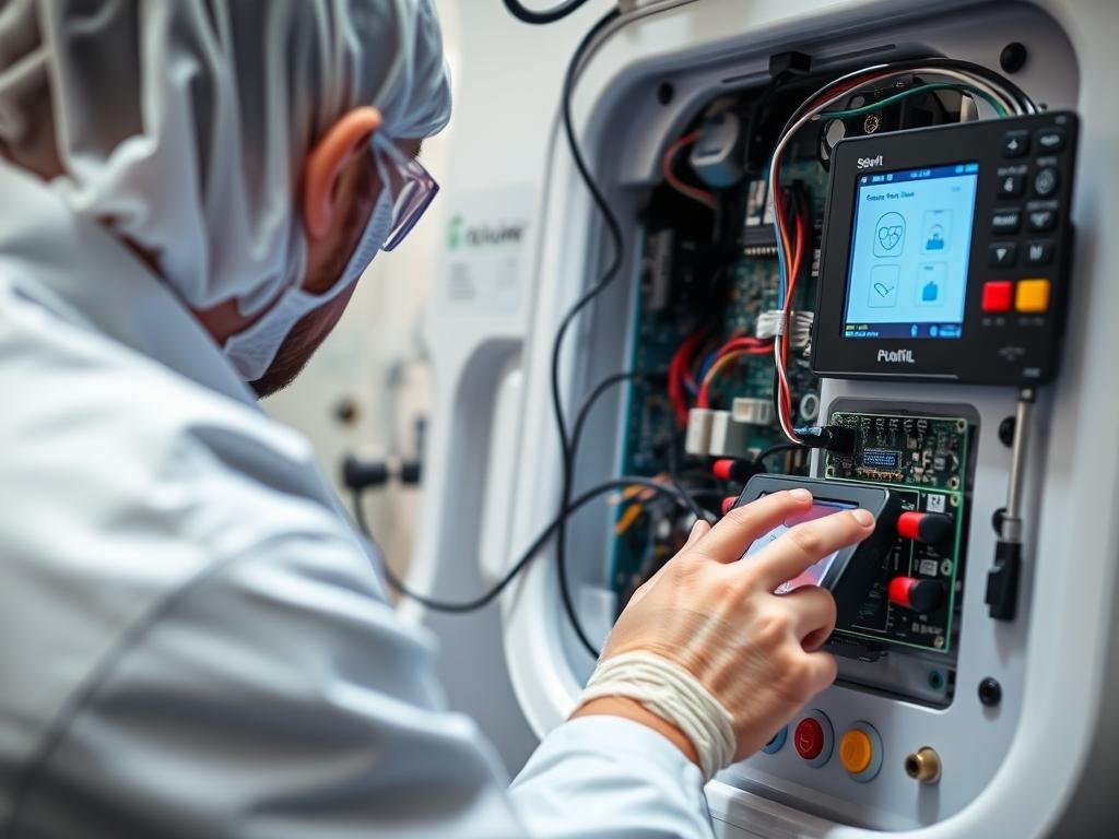 Diagnóstico de problemas electrónicos en cama para hidroterapia de colon