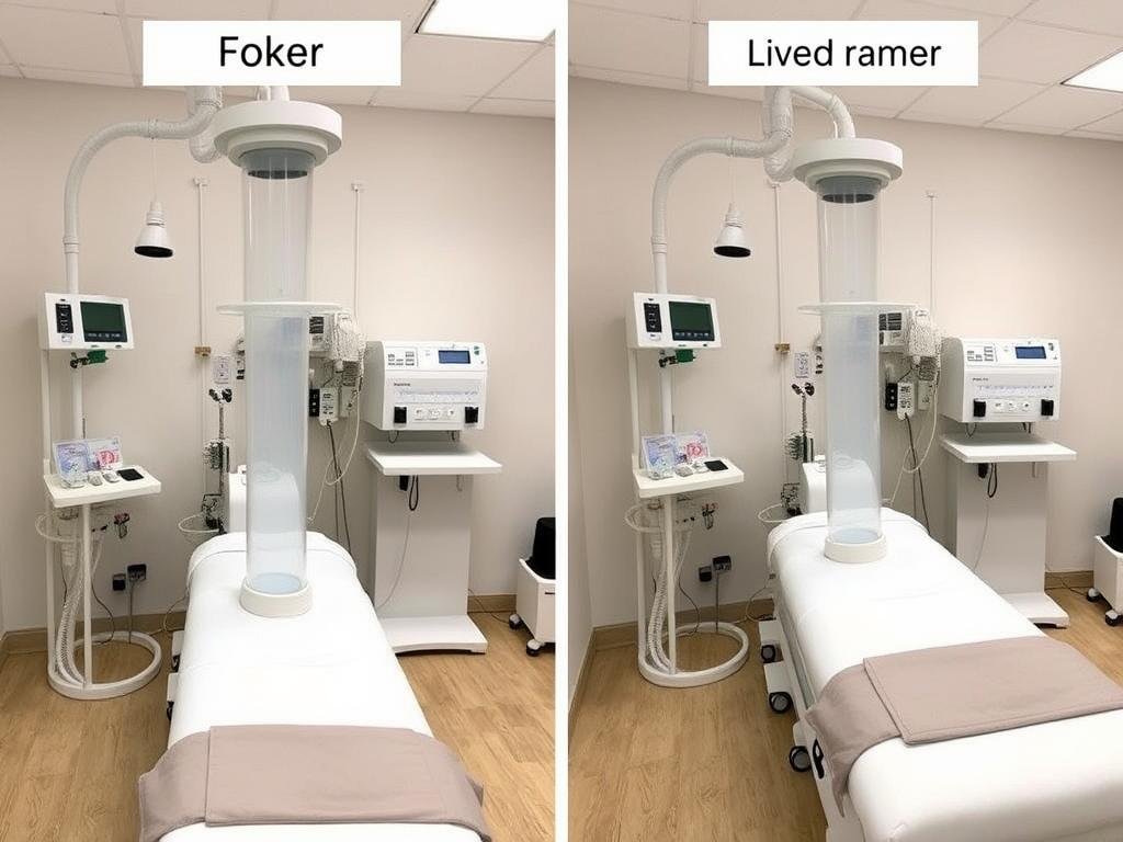 Diferentes equipos de hidroterapia de colon mostrando sistemas abiertos y cerrados Diferentes equipos de hidroterapia de colon mostrando sistemas abiertos y cerrados