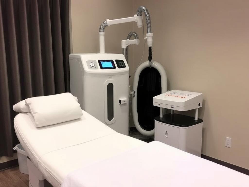 Equipo profesional para hidroterapia de colon en entorno clínico