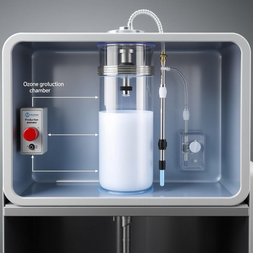 Generador de ozono integrado en máquina para hidroterapia de colon Generador de ozono integrado en máquina para hidroterapia de colon