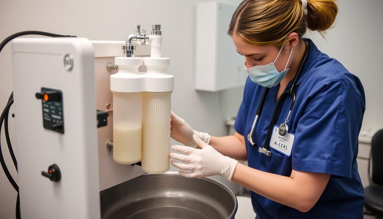 Mantenimiento de una máquina para hidroterapia de colon Mantenimiento de una máquina para hidroterapia de colon