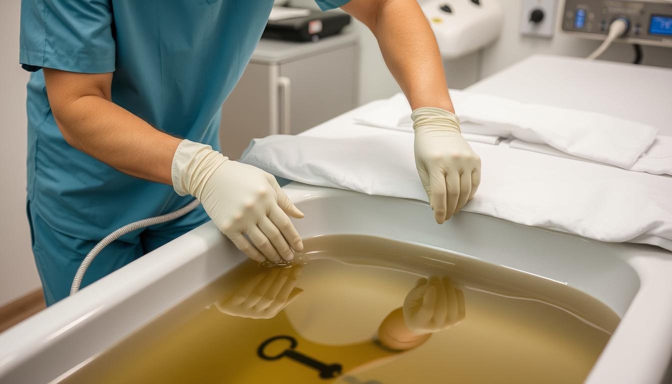 Mantenimiento profesional de una cama para hidroterapia de colon