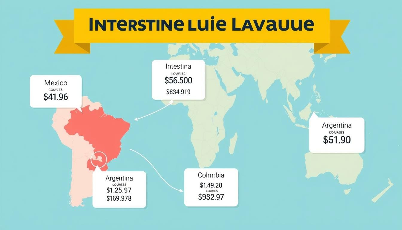 Mapa comparativo de precios de lavativa intestinal en países hispanohablantes Mapa comparativo de precios de lavativa intestinal en países hispanohablantes