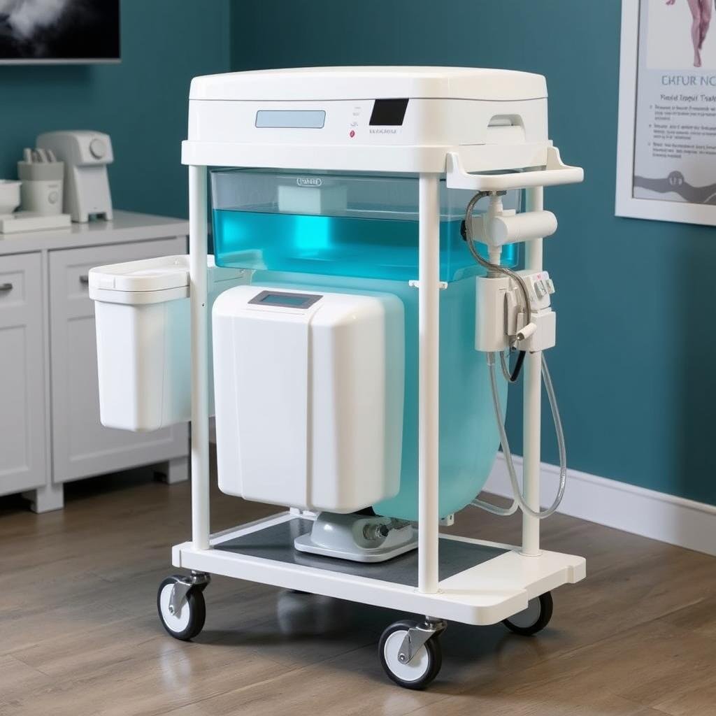 Máquina para hidroterapia de colon con carro Máquina para hidroterapia de colon con carro