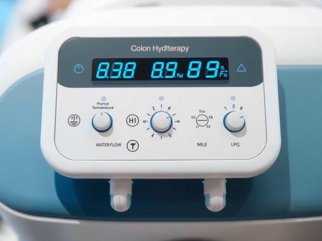 Panel de control digital de una cama para hidroterapia de colon avanzada