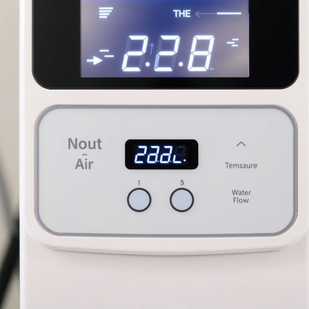 Panel de control digital de una máquina para hidroterapia de colon Panel de control digital de una máquina para hidroterapia de colon