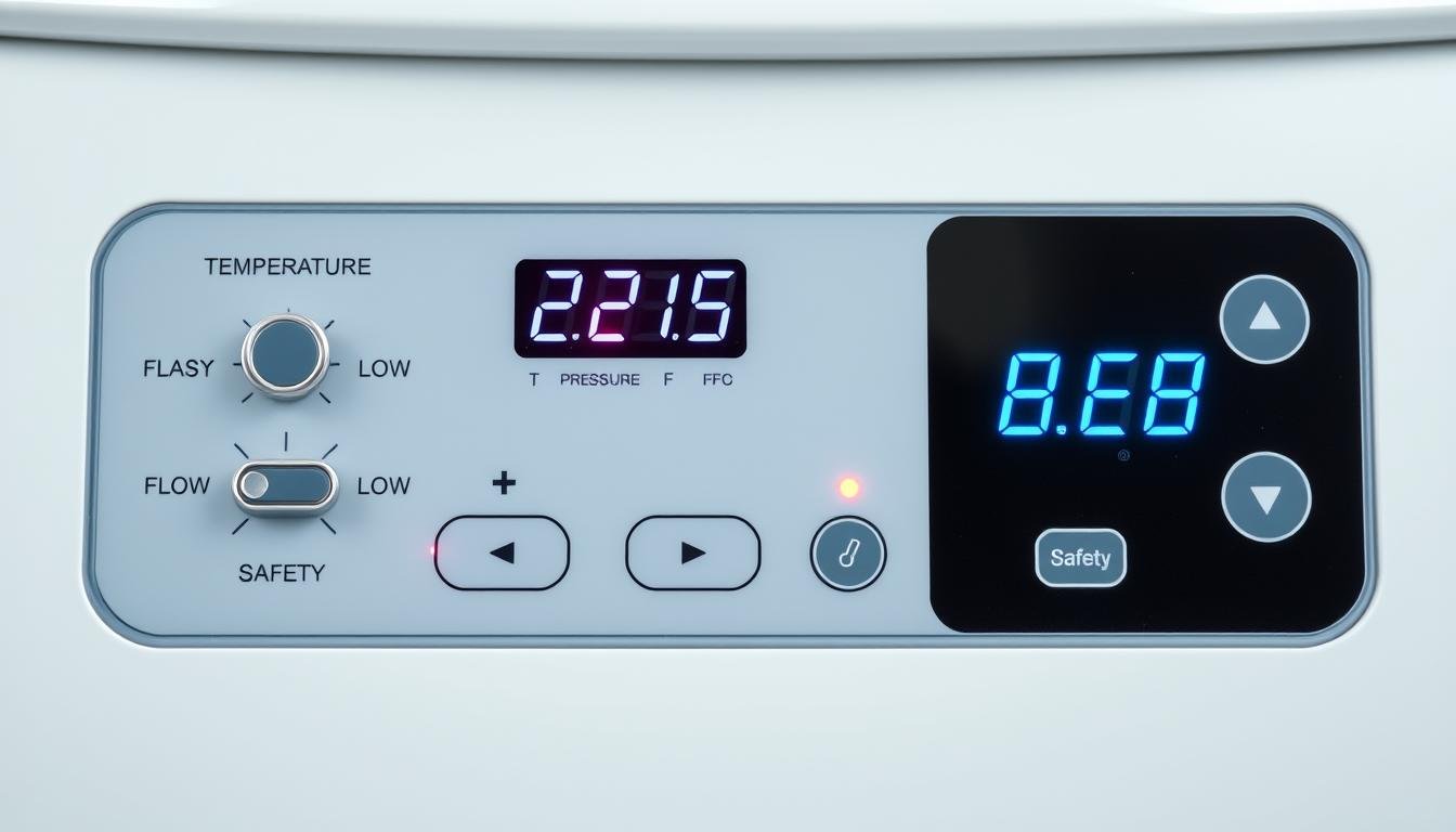 Panel de control digital de una máquina para hidroterapia de colon moderna Panel de control digital de una máquina para hidroterapia de colon moderna