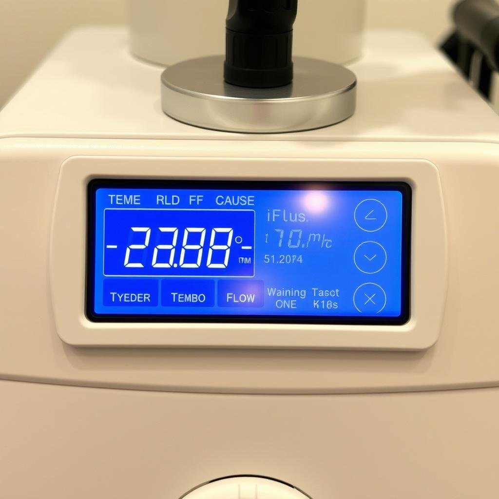 Panel de control digital de una máquina para hidroterapia de colon Panel de control digital de una máquina para hidroterapia de colon