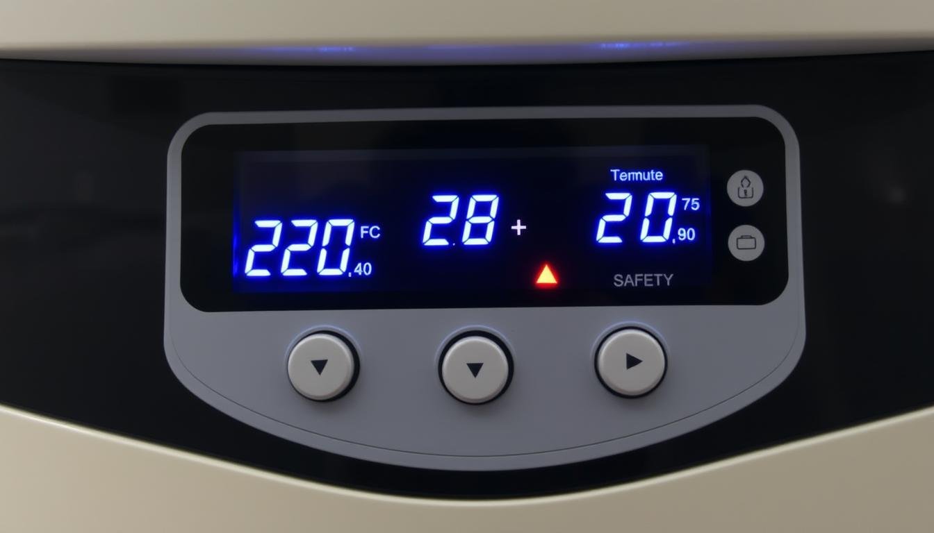 Panel digital de control de temperatura de una máquina profesional de hidroterapia de colon Panel digital de control de temperatura de una máquina profesional de hidroterapia de colon