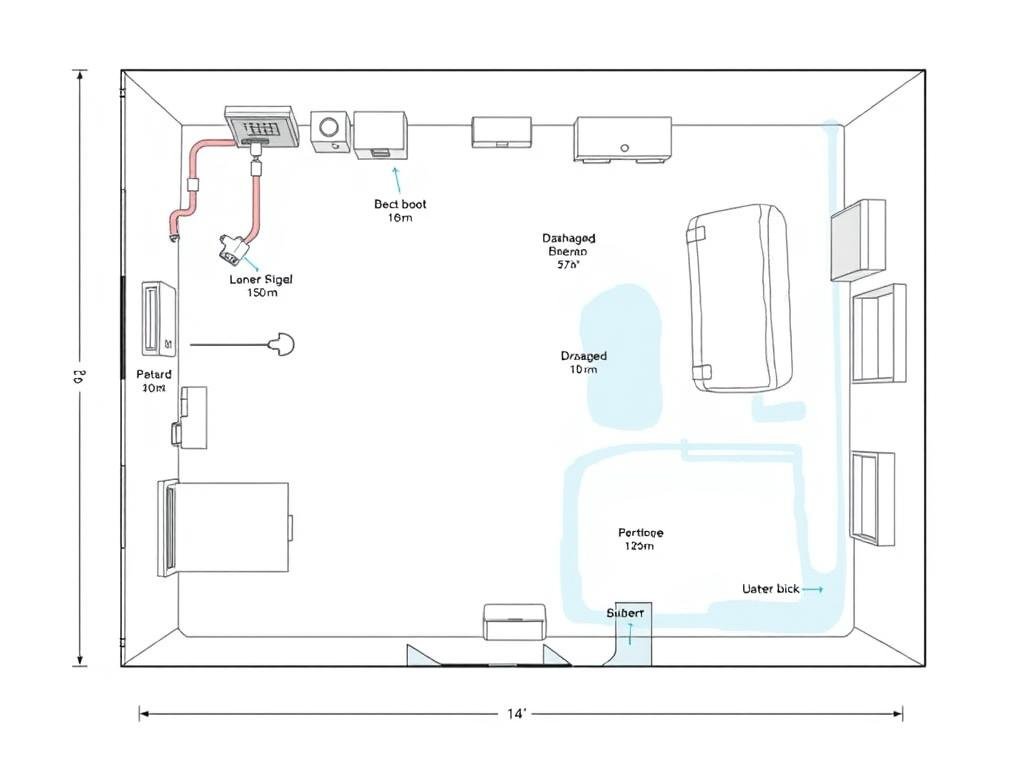 Plano de distribución ideal para sala de hidroterapia de colon