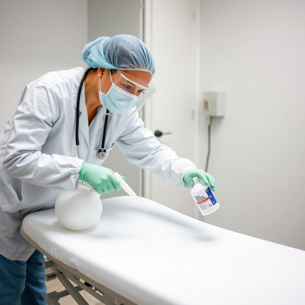 Protocolo de desinfección para cama de hidroterapia