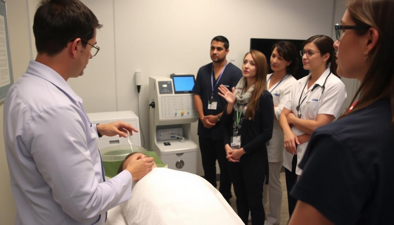 Sesión informativa sobre el uso de máquinas para hidroterapia de colon