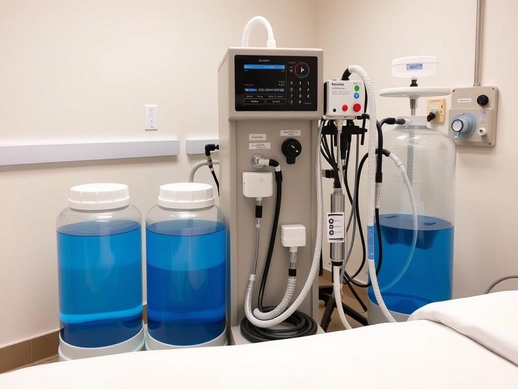 Sistema cerrado de hidroterapia de colon con panel digital