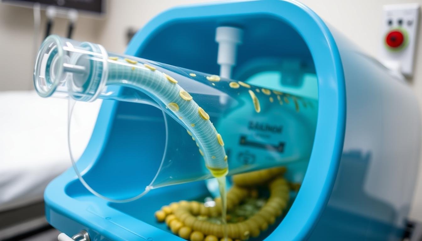 Sistema de evacuación hermético de una máquina profesional de hidroterapia de colon Sistema de evacuación hermético de una máquina profesional de hidroterapia de colon