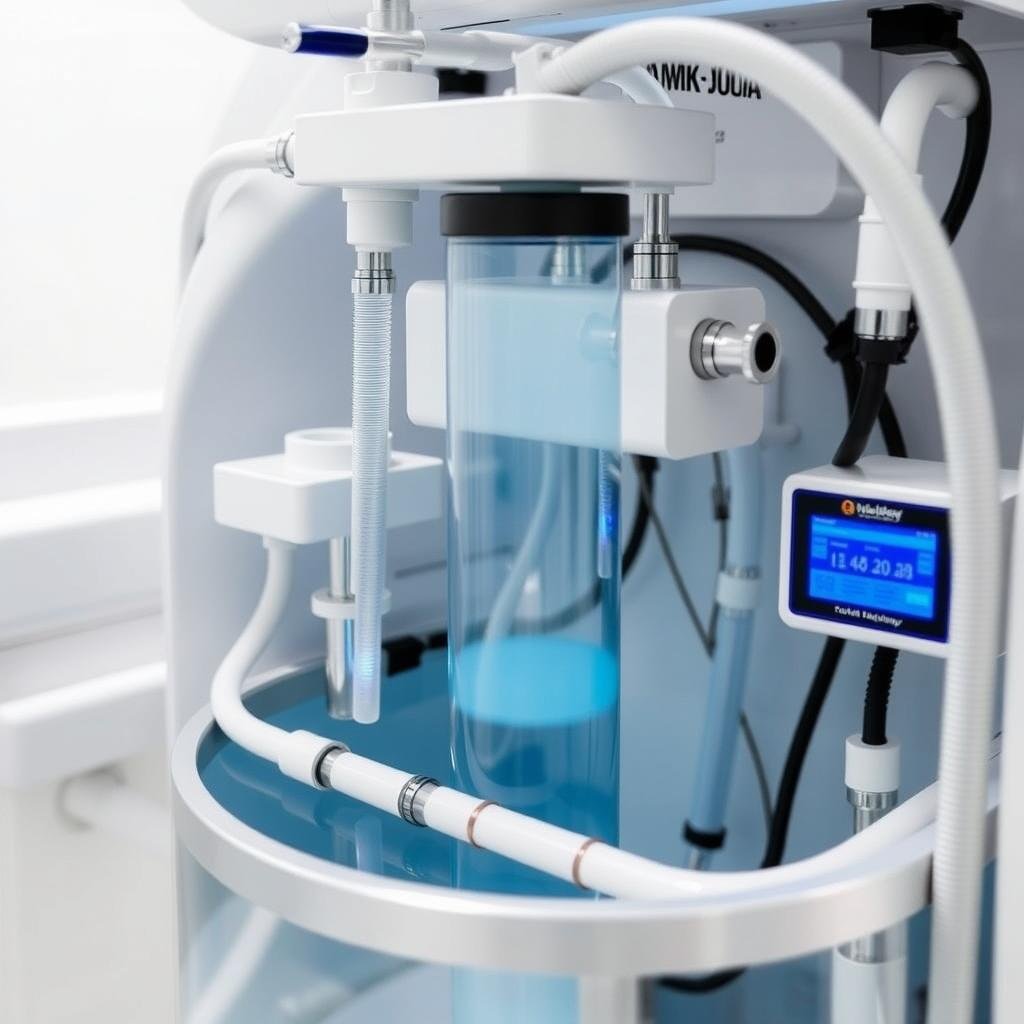 Sistema de ozonización integrado en máquina para hidroterapia de colon Sistema de ozonización integrado en máquina para hidroterapia de colon