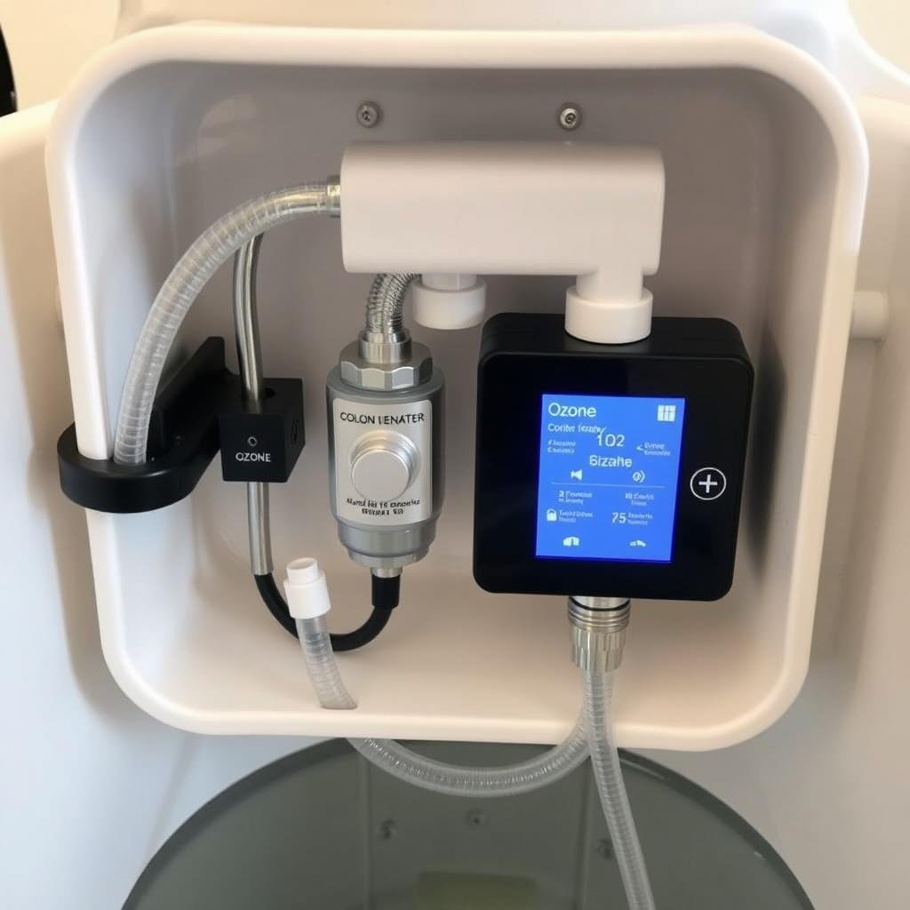Sistema de ozonoterapia integrado en máquina para hidroterapia de colon Sistema de ozonoterapia integrado en máquina para hidroterapia de colon