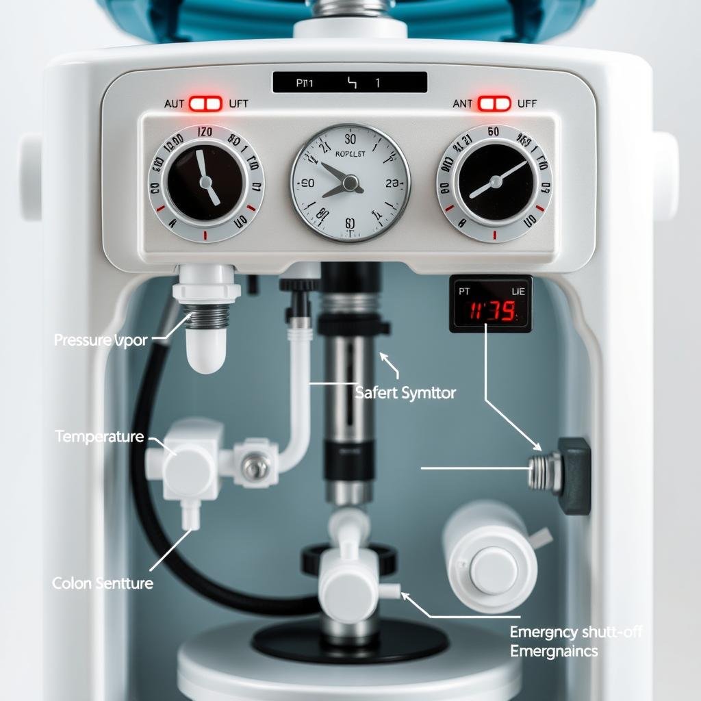 Sistema de seguridad con alarmas para máquina de hidroterapia de colon Sistema de seguridad con alarmas para máquina de hidroterapia de colon
