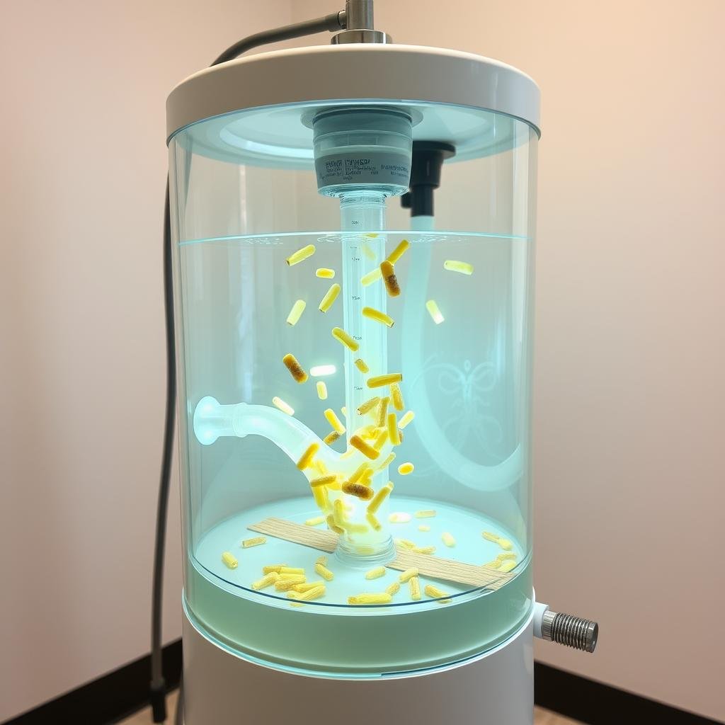 Sistema de visualización de residuos en máquina para hidroterapia de colon Sistema de visualización de residuos en máquina para hidroterapia de colon