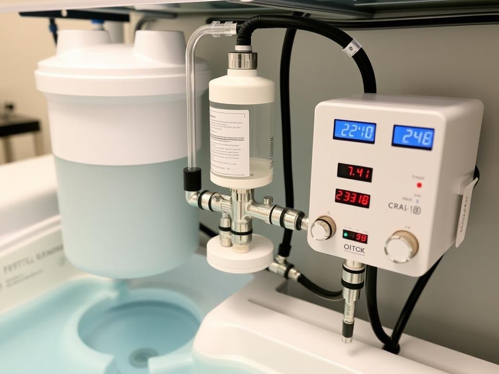 Sistema hidráulico de una cama para hidroterapia de colon