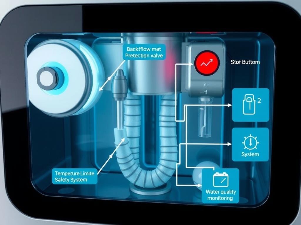 Sistemas de seguridad en una máquina de hidroterapia de colon moderna