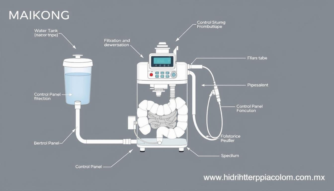 Componentes principales de la máquina para hidroterapia de colon MAIKONG Componentes principales de la máquina para hidroterapia de colon MAIKONG