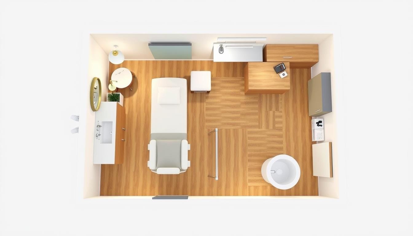 Distribución ideal de una sala de hidroterapia de colon con la máquina MAIKONG Distribución ideal de una sala de hidroterapia de colon con la máquina MAIKONG