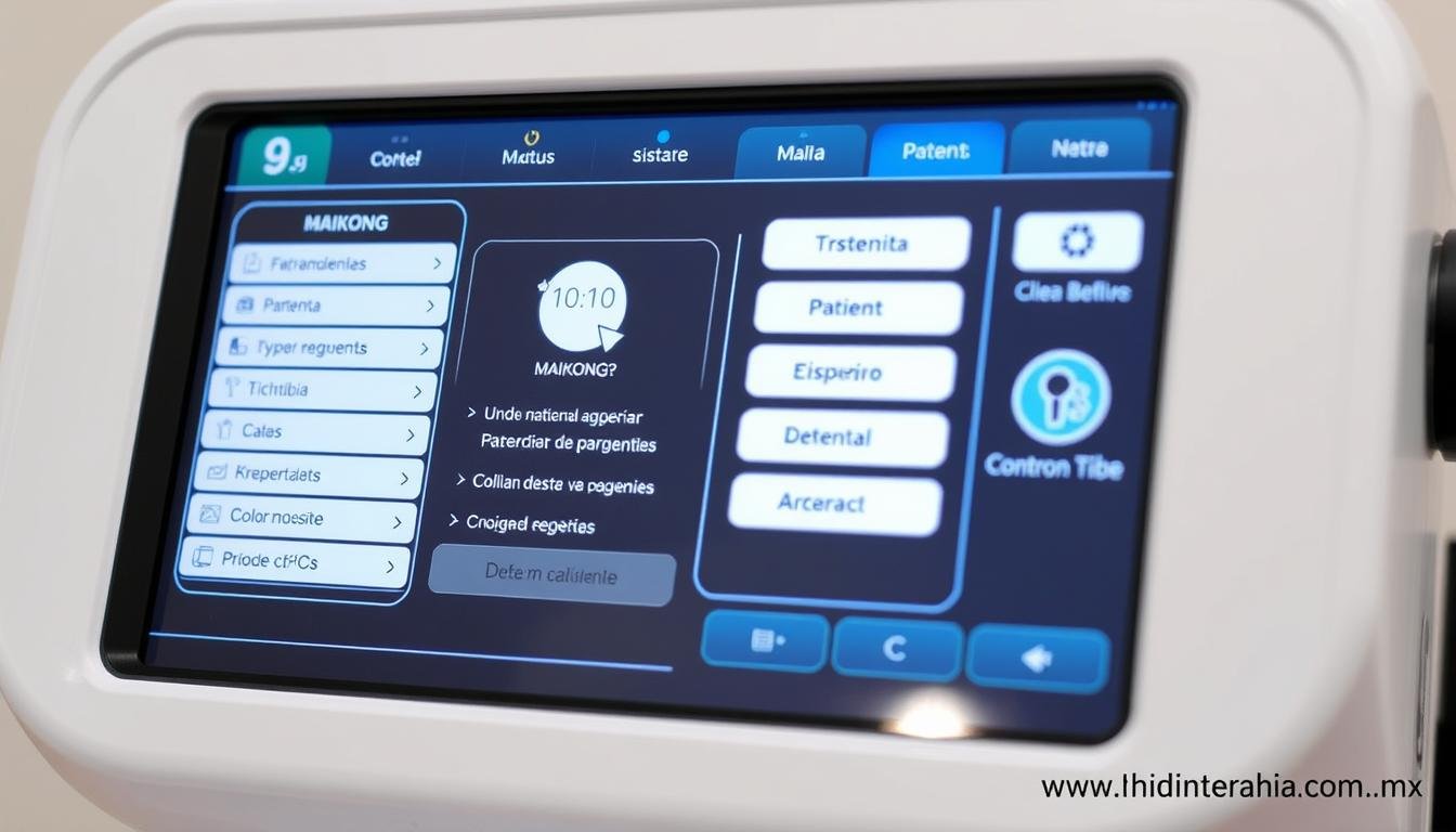 Interfaz de software personalizado de una máquina para hidroterapia de colon MAIKONG Interfaz de software personalizado de una máquina para hidroterapia de colon MAIKONG