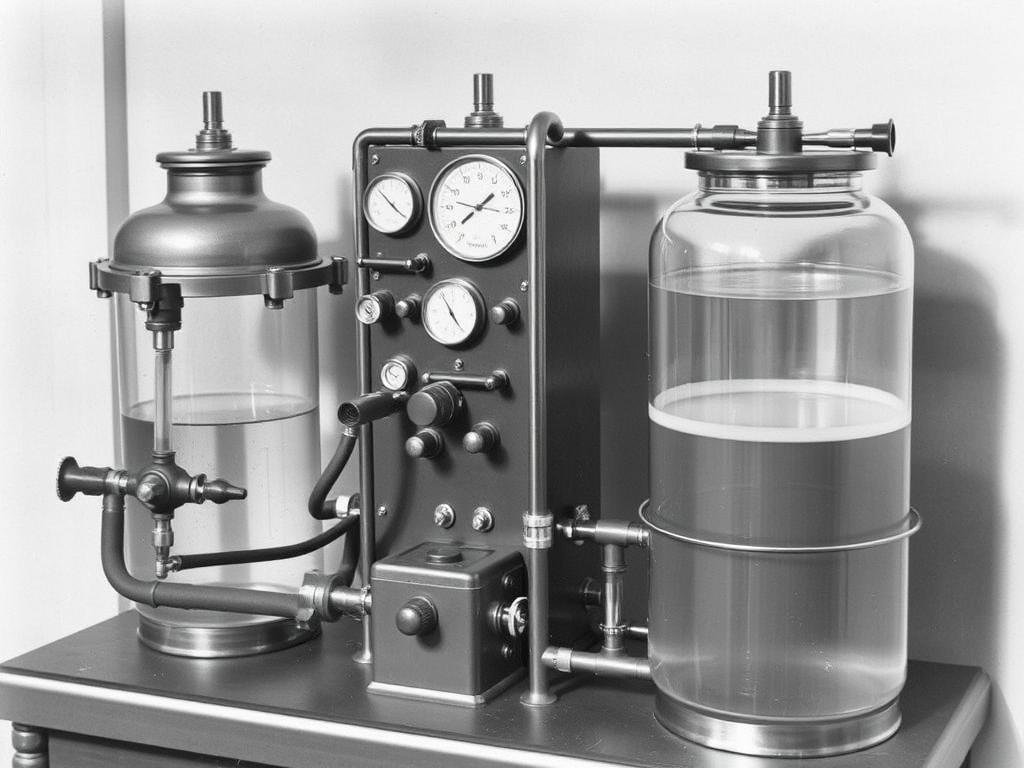 Máquina para hidroterapia de colon de la década de 1920 en el sanatorio de Kellogg Máquina para hidroterapia de colon de la década de 1920 en el sanatorio de Kellogg