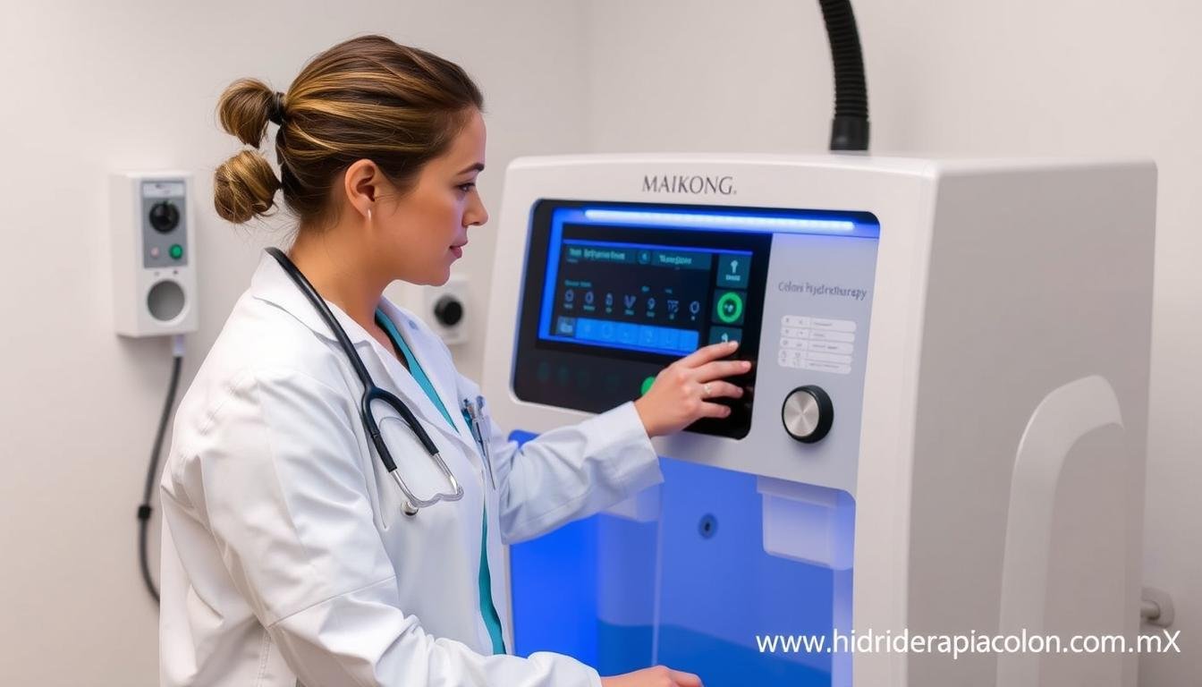 Operación de la máquina para hidroterapia de colon MAIKONG Operación de la máquina para hidroterapia de colon MAIKONG