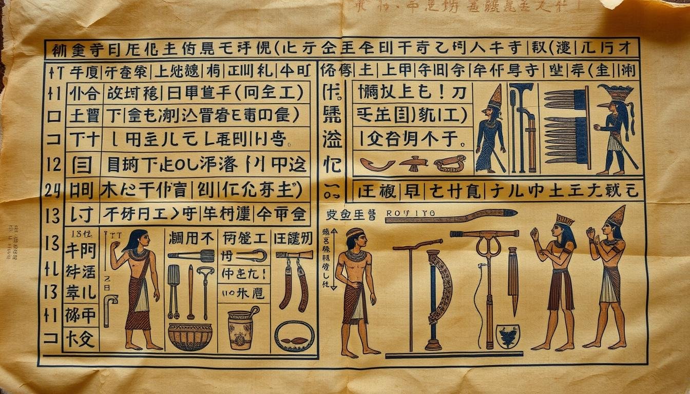 Papiro egipcio mostrando antiguas prácticas de limpieza intestinal