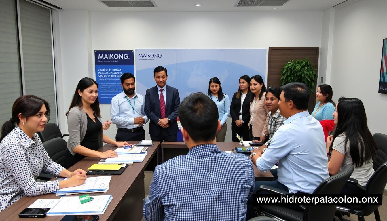 Representantes de distribuidores MAIKONG en México recibiendo capacitación