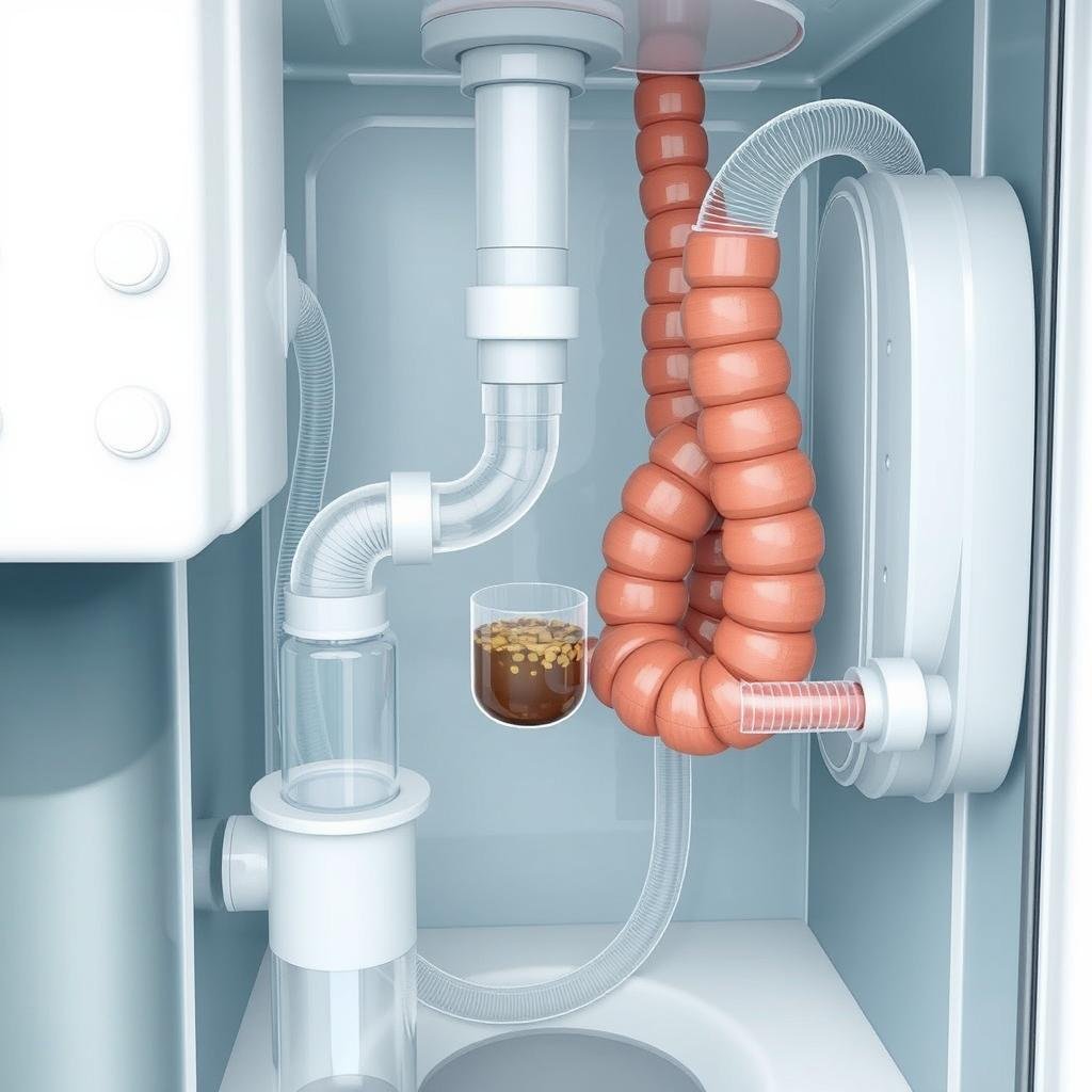 Sistema de evacuación en máquina para hidroterapia de colon Sistema de evacuación en máquina para hidroterapia de colon