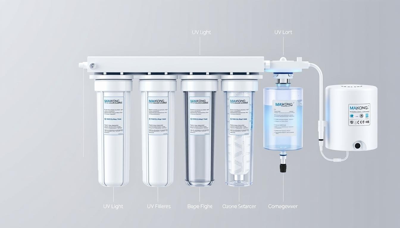 Sistema de filtración de 5 etapas de la Máquina para hidroterapia de colon MAIKONG Sistema de filtración de 5 etapas de la Máquina para hidroterapia de colon MAIKONG