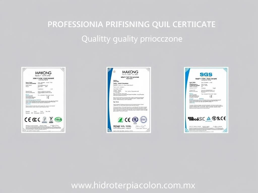 Certificaciones de calidad de equipos MAIKONG para hidroterapia de colon con ozono