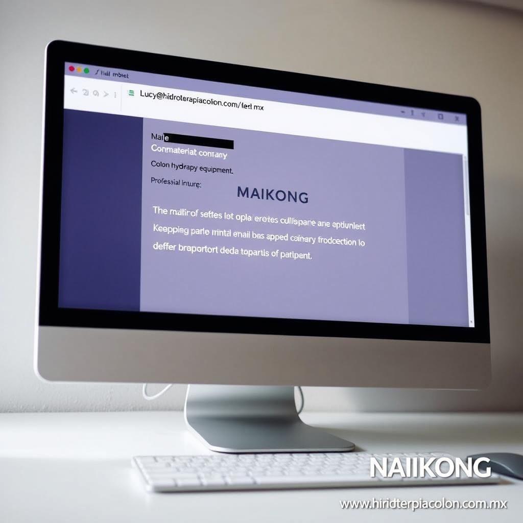 Contacto por email para equipos MAIKONG de hidroterapia de colon